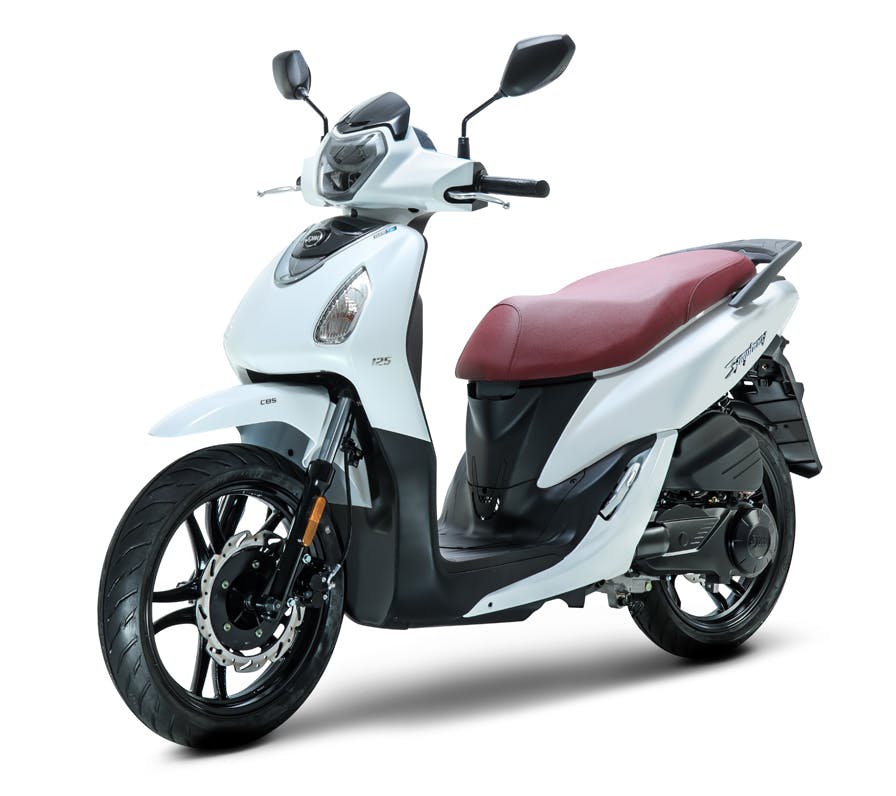  NEW SYMPHONY 125 WHITE (RED SEAT)
