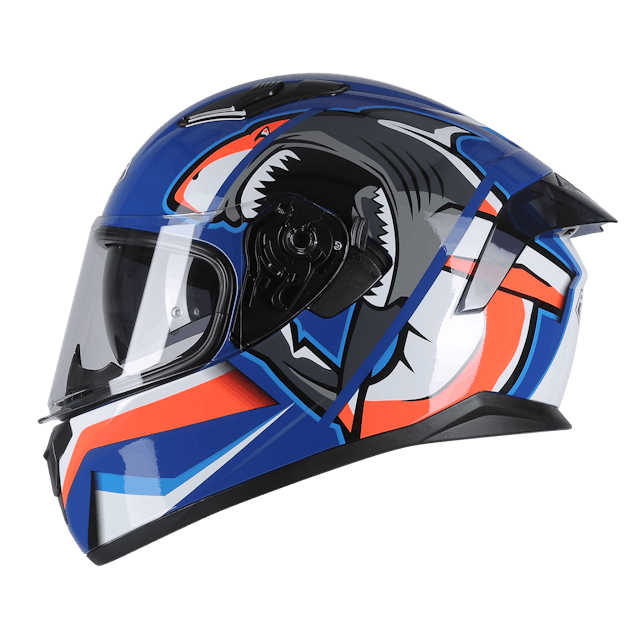 PILOT - Κράνος Pilot Fighter SV Shark μπλε/κόκκινο gloss